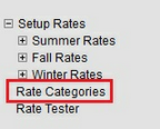 Setup - Rate Categories